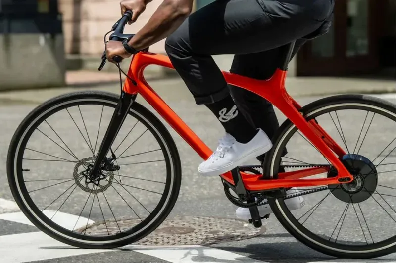 Gogoro Eeyo 1 Electric Bike in Orange - Medium-3