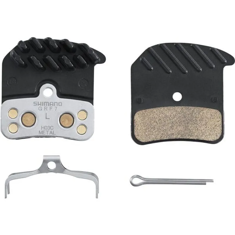 BRBX H03C Pads + spring Alloy Back Metal Black pair