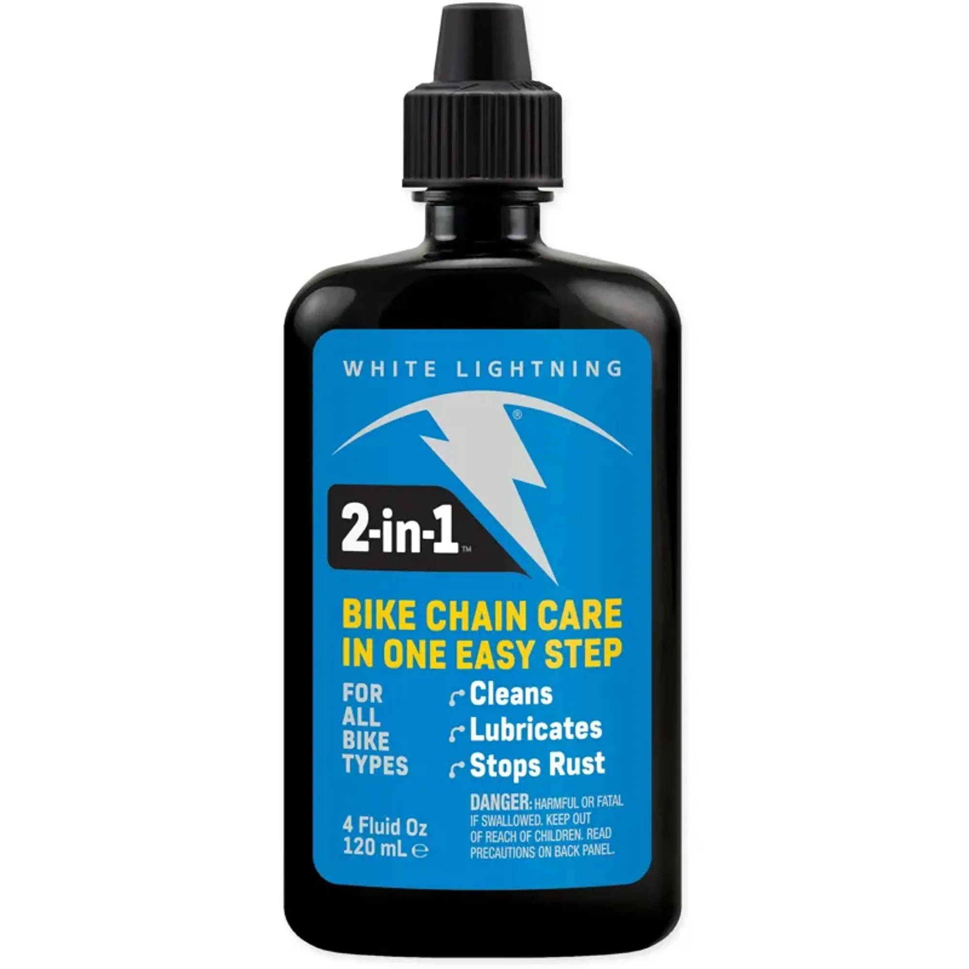 White Lightning 2-in-1 4oz Chain Lube in Black - Main Image