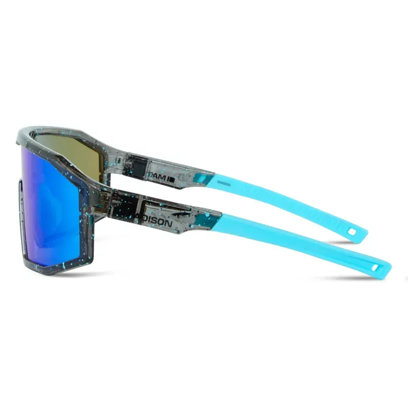 Madison Eyewear Enigma Sunglasses w/3 Lens Pack in Blue Black Splatter-2