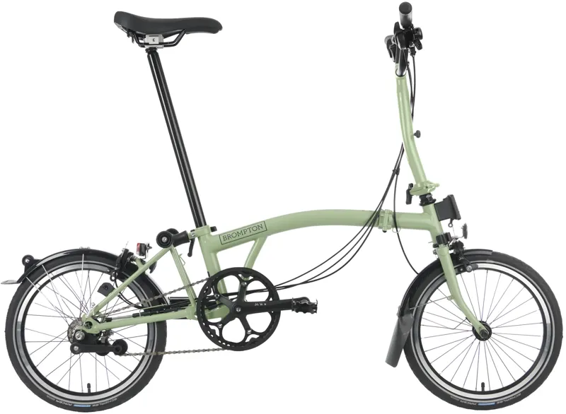 Brompton C Line Explore Folding Bike in Matcha Green