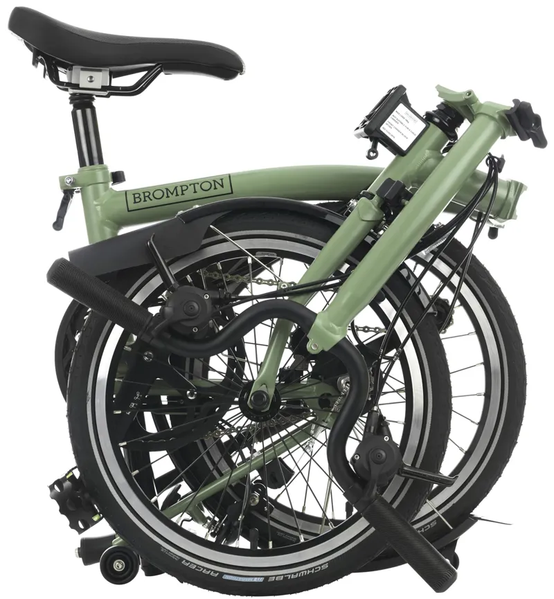 Brompton C Line Explore Folding Bike in Matcha Green-3