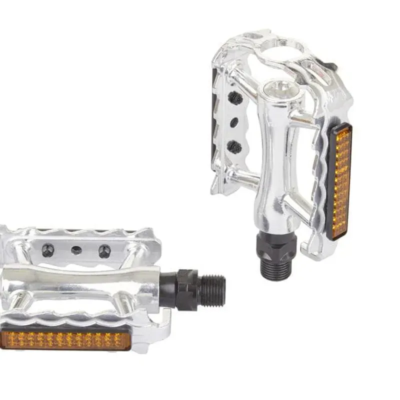 M Part Alloy 9/16 Inch Thread Trekking Pedals in Silver