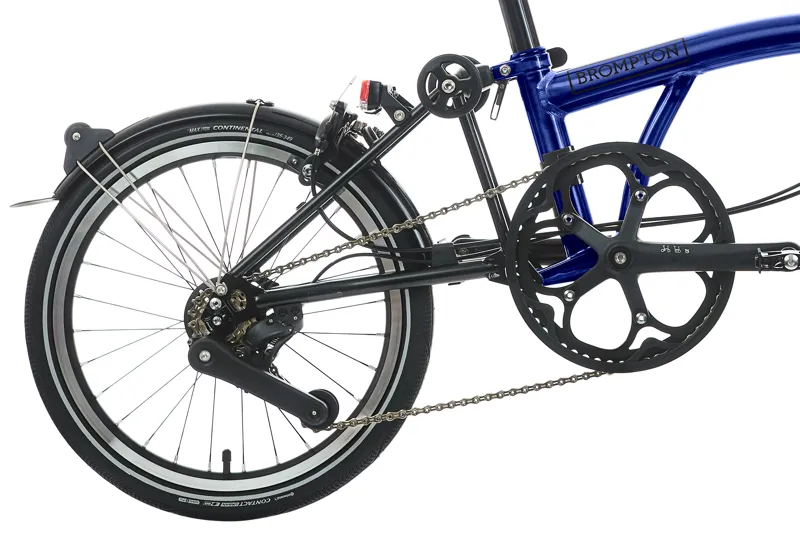 Brompton P Line Folding Bike Bolt Blue Lacquer 12 speed-4