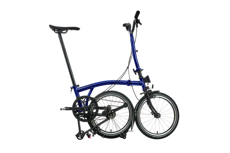 Brompton P Line Folding Bike Bolt Blue Lacquer 12 speed-2