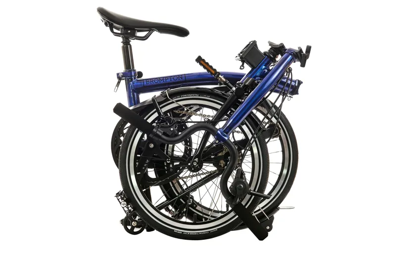 Brompton P Line Folding Bike Bolt Blue Lacquer 12 speed-3
