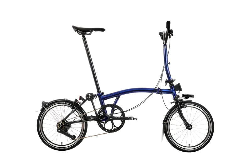 Brompton P Line Folding Bike Bolt Blue Lacquer 12 speed-1