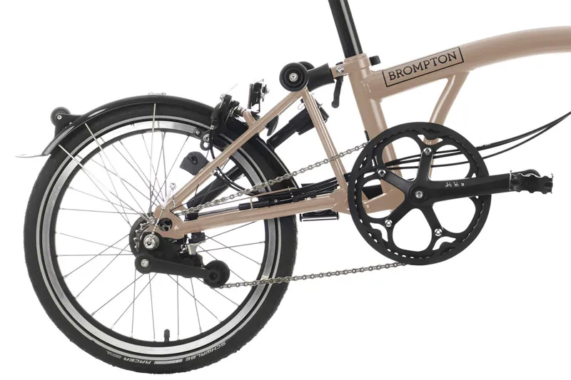 Brompton C Line Explore Folding Bike in Dune Sand-3
