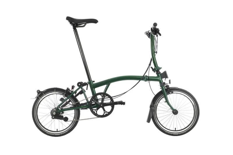 Brompton C Line Explore Folding Bike in Racing Green