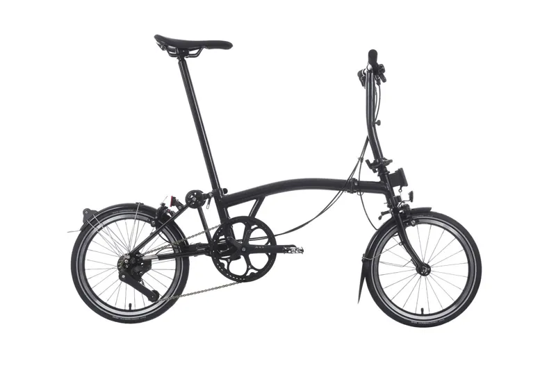 Brompton P Line Explore Folding Bike in Midnight Black