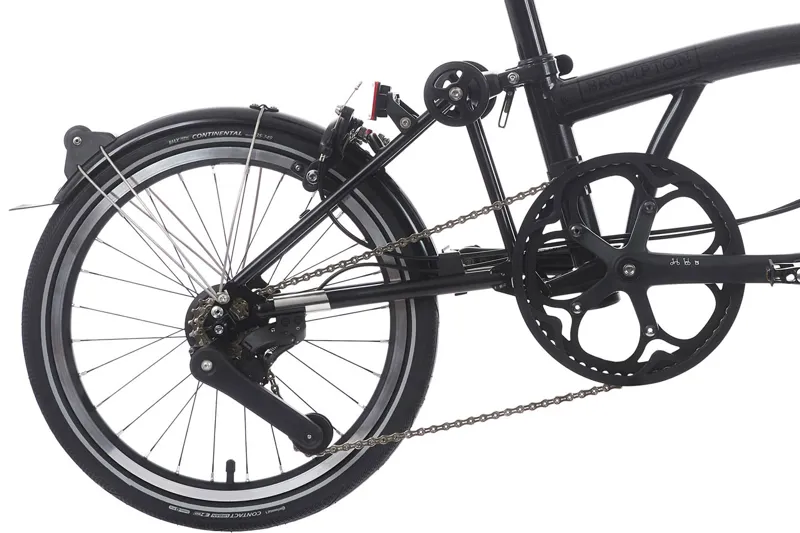 Brompton P Line Explore Folding Bike in Midnight Black-3