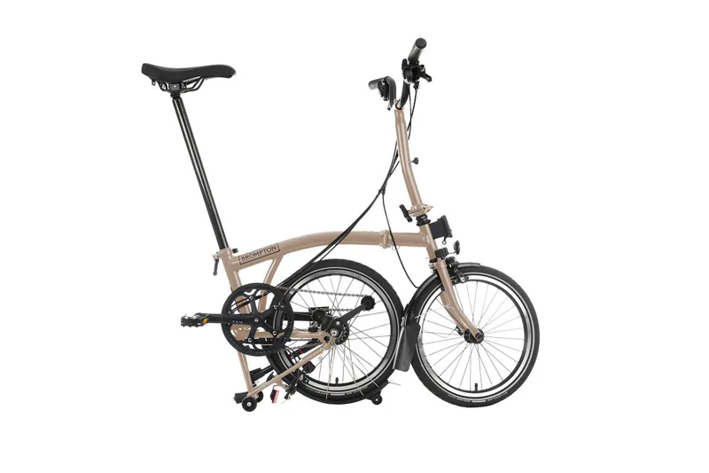 Brompton C Line Explore Folding Bike in Dune Sand-1