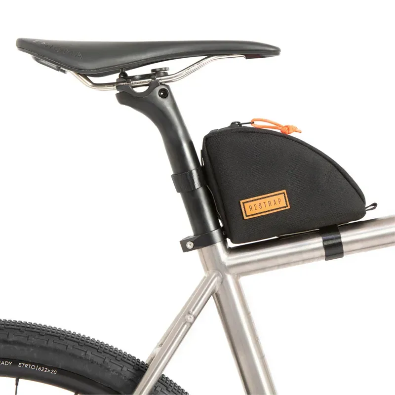 Restrap Rear 1.0-litre Top Tube Bicycle Bag in Black