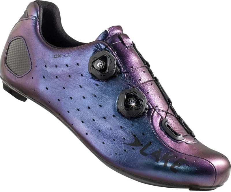 Lake CX332 CFC Carbon Road Shoe Chameleon Blue Size 40