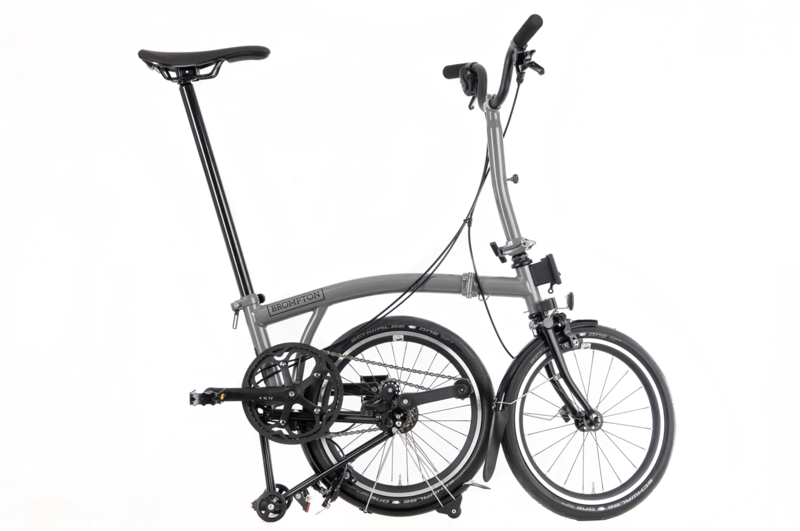 Brompton P Line Urban Folding Bike in Storm Grey-2