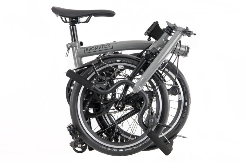 Brompton P Line Urban Folding Bike in Storm Grey-3
