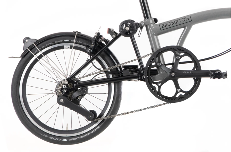 Brompton P Line Urban Folding Bike in Storm Grey-6