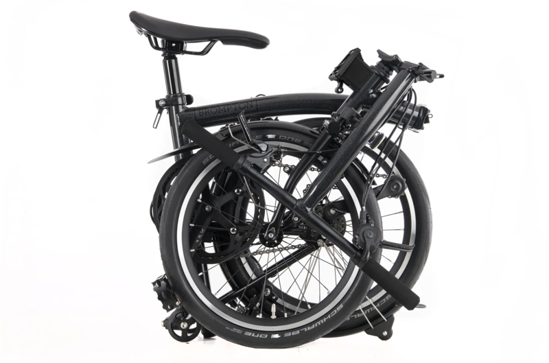 Brompton P Line Urban Folding Bike in Midnight Black - Telescopic Seatpost-3