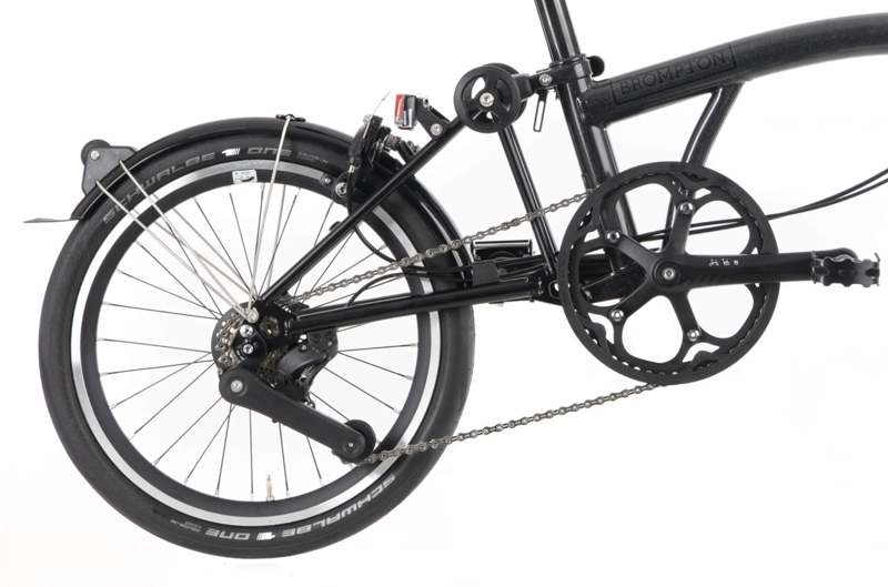 Brompton P Line Urban Folding Bike in Midnight Black - Telescopic Seatpost-5