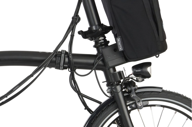 Brompton Electric C Line Explore Folding Bike in Black - Telescopic Seatpost-4