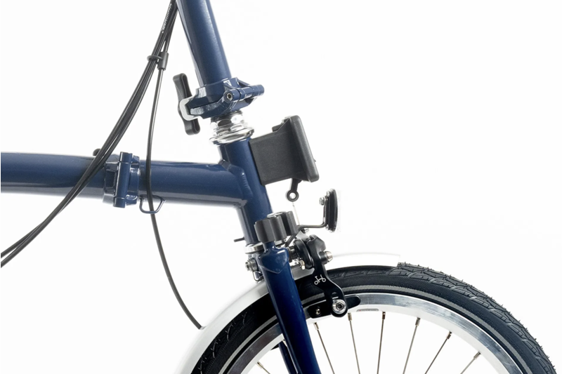 Brompton C Line Explore Folding Bike in Archive Tempest Blue - Extended Seatpost-3