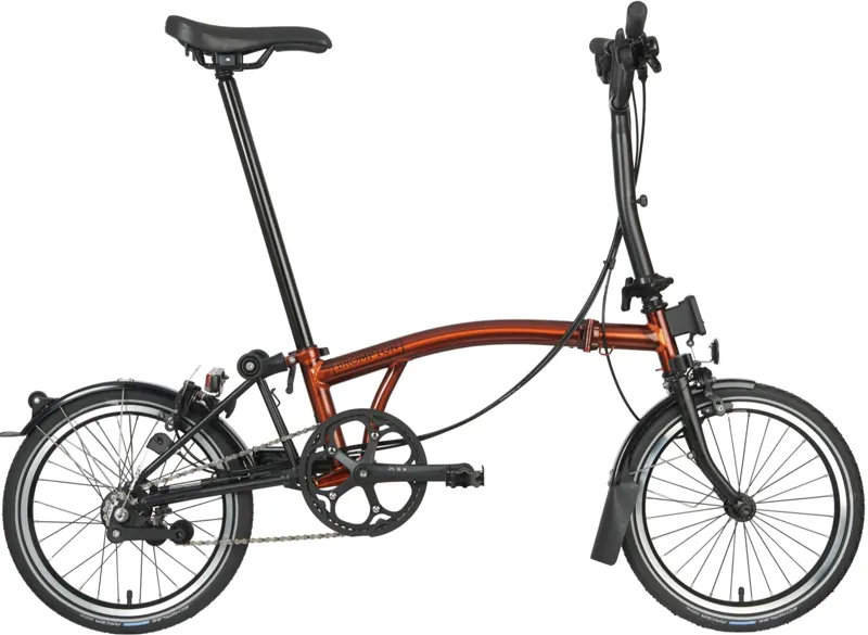 Brompton C Line Explore Folding Bike In Flame Lacquer