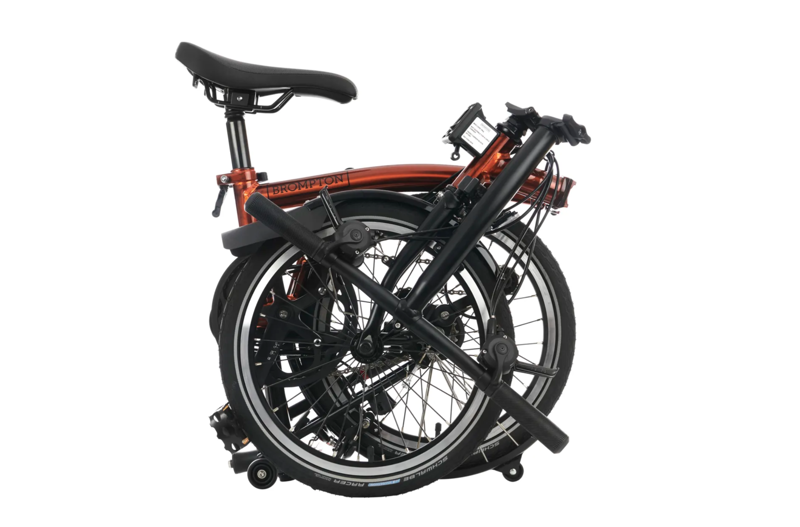 Brompton C Line Explore Folding Bike In Flame Lacquer-1