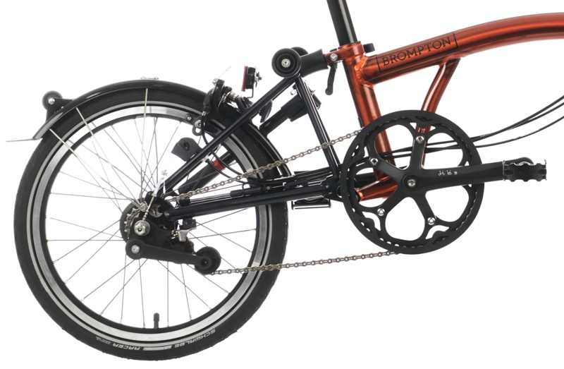 Brompton C Line Explore Folding Bike In Flame Lacquer-4