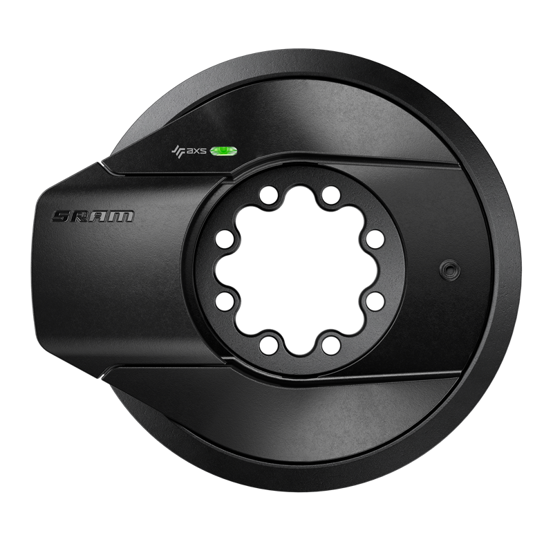 SRAM Force AXS E1 DUB Crankset w/ Thr. Mount Pow. Met. Spider in Black-1