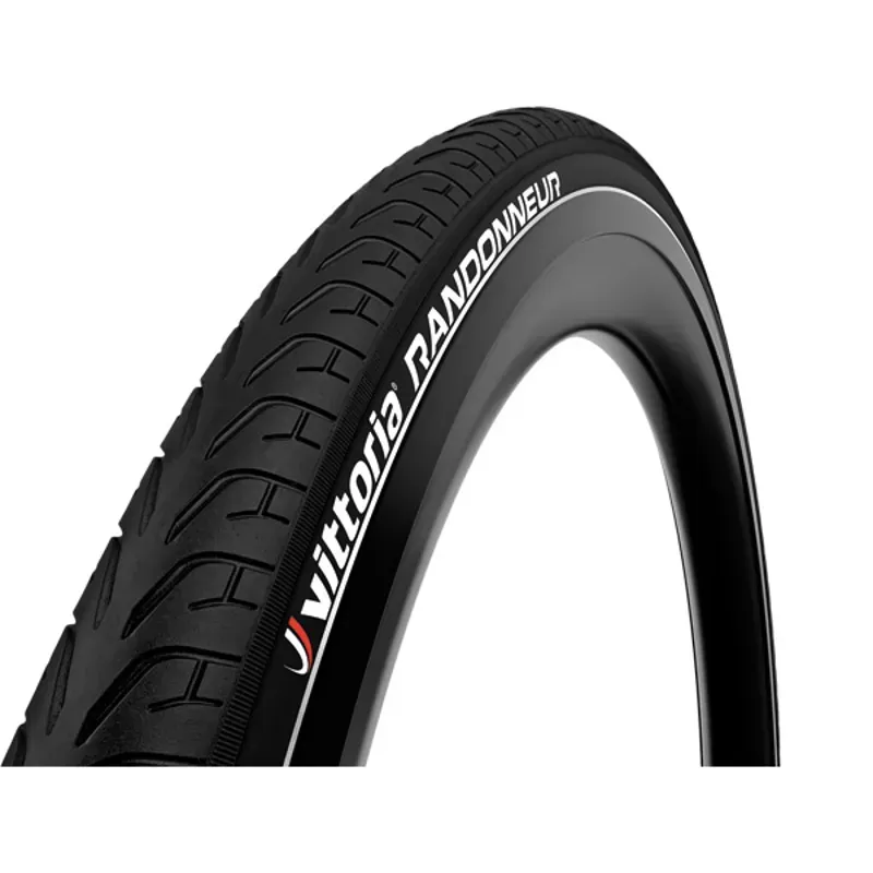 Vittoria Randonneur Rigid D 26x1.75-inch Reflective Hybrid Tyre in Black